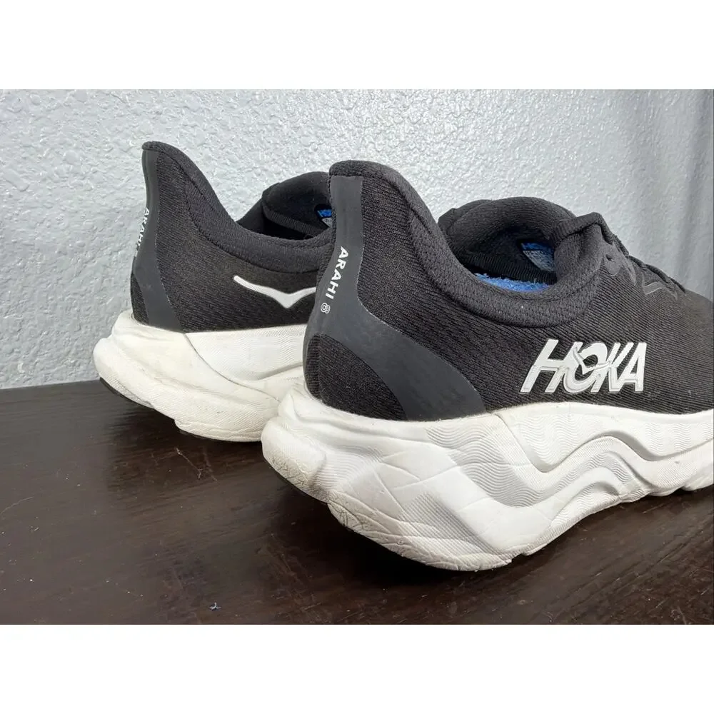 Hoka Arahi 8 Wide Women's Size 8.5D Black White Running Shoes Comfort Sneakers